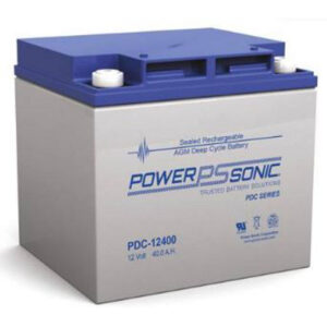 12V 40.7Ah Powersonic AGM Deep Cycle Sealed Lead Acid (SLA) Battery, PDC-12400
