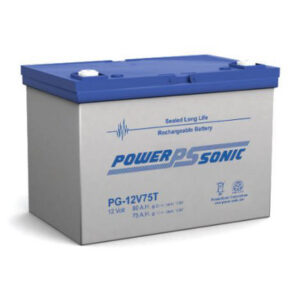 12V 75Ah Powersonic AGM Long Life Sealed Lead Acid (SLA) Battery, PG-12V75T FR