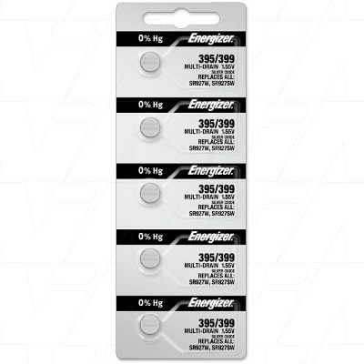 Energizer 395 399|Button Silver Oxide Battery 5Pk|SIMPOWER