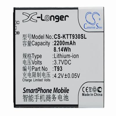 K-Touch T93 Mobile Phone Battery 3.7V 2200mAh Li-ion KTT930SL