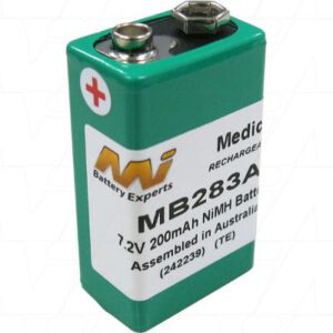 Narco C100 Incubator Medical Battery 7.2V 200mAh NIMH MB283A